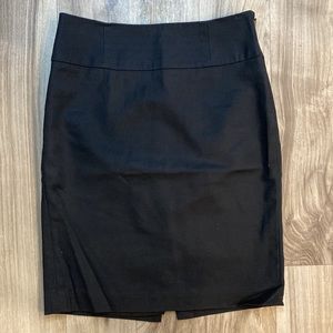 Banana Republic 0 Ultra Black Smooth Stretch Cotton/Modal Suit Fabric Skirt